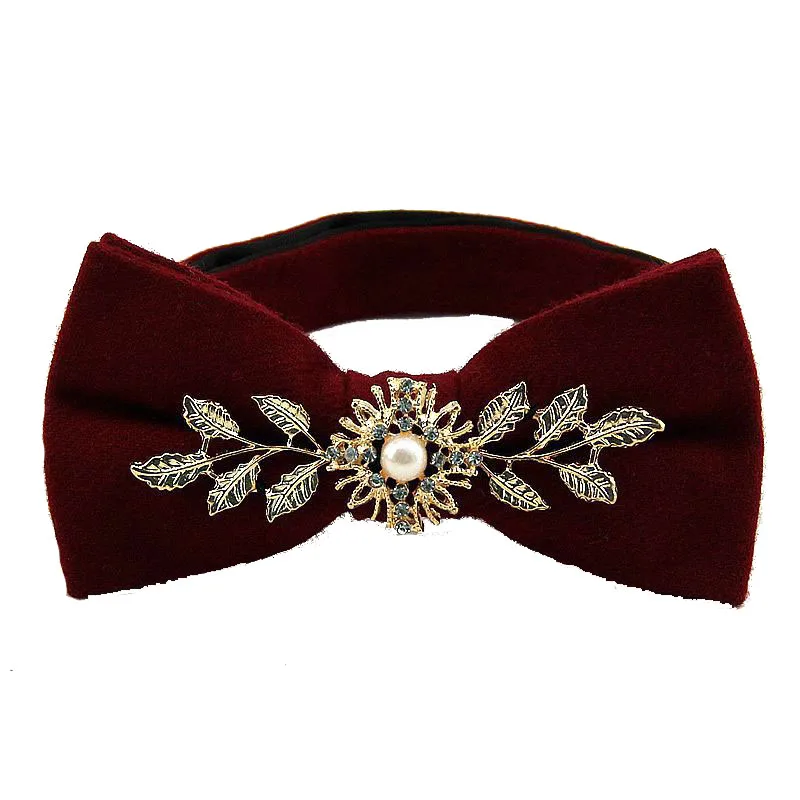 Bow Tie Fashionable Men's Unisex Suit Shirt Banquet Business Event Party Crystal Wool Bowtie Classic Trendy High Grade Gifts