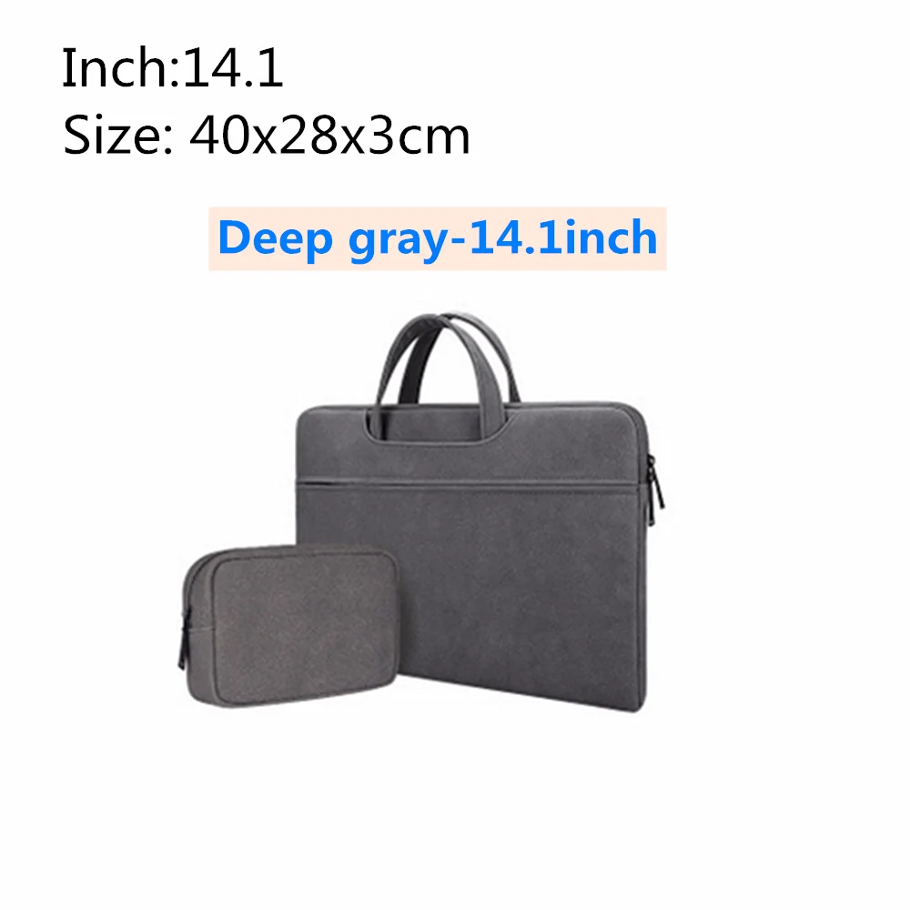 Deep gray-14.1inch Женские Водонепроницаемый Ноутбук Сумки из натуральной кожи 13,3 14,1 15,4 15,6 дюймов Сумка для ноутбука Apple сумка для ноутбука macbook просо pro мешок вкладыш 15,6 - Цвет: Deep gray-14.1inch