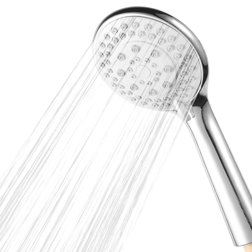 5 Modes ABS Bathroom Shower Head Big Panel Round Chrome Rain Head Water Save Classic Design Rain Showerhead Replacement Parts