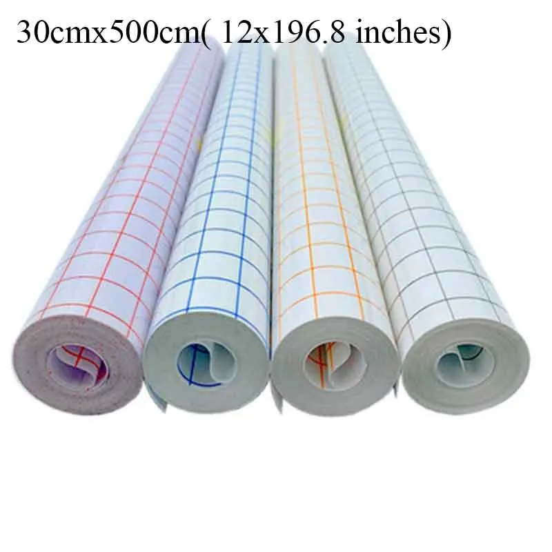 30cmx500cmRollClearVinylApplicationTapeAlignmentGridTransfer