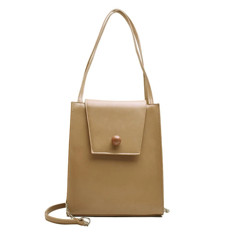 

Women's Vintage Chain Shoulder Bag Large Capacity Rectangular PU Leather Handbag