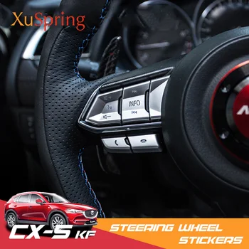 

For Mazda CX-5 CX5 KF 2017 2018 2019 2020 Car Steering Wheel Adjust Bottom Cover Stickers Garnish Strips Styling Accessories