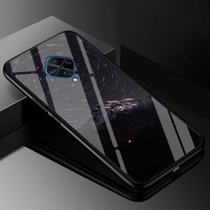 Premium Tempered Glass Back Case with Soft Bumper