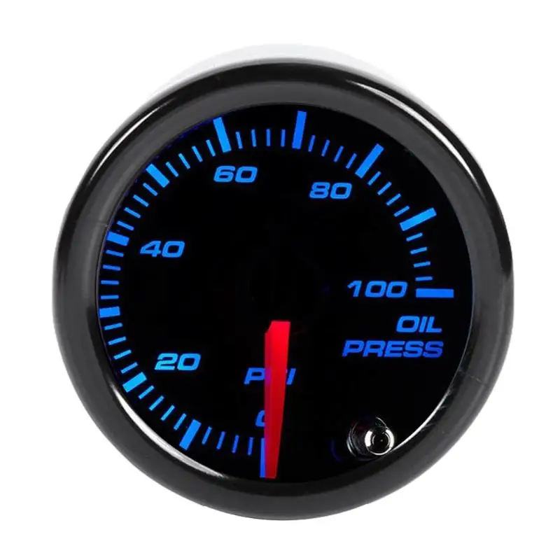 

52mm Car Oil Press Gauge 7 Colors 0-100 PSI Electric Oil Pressure Gauge