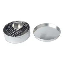 6 шт./компл. сердце Форма оригинальные формочки для печенья в виде украшения Инструменты Fondant(сахарная) конфеты 72XF