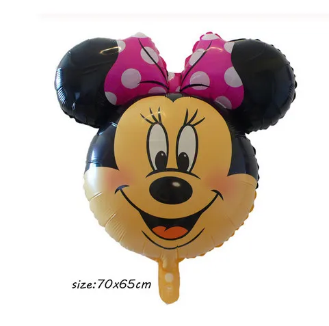 1pcs black pink Большой красный черный Микки Минни фольгированные шары мультфильм день рождения украшения надувной Гелиевый шар Дети Классические игрушки подарок - Цвет: 1pcs black pink