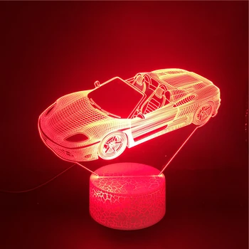 

Smart Phone Control LED Night Light USB Loving Supercar for Fans Touch Sensor Baby Present Table Lamp Bedroom Bright Base