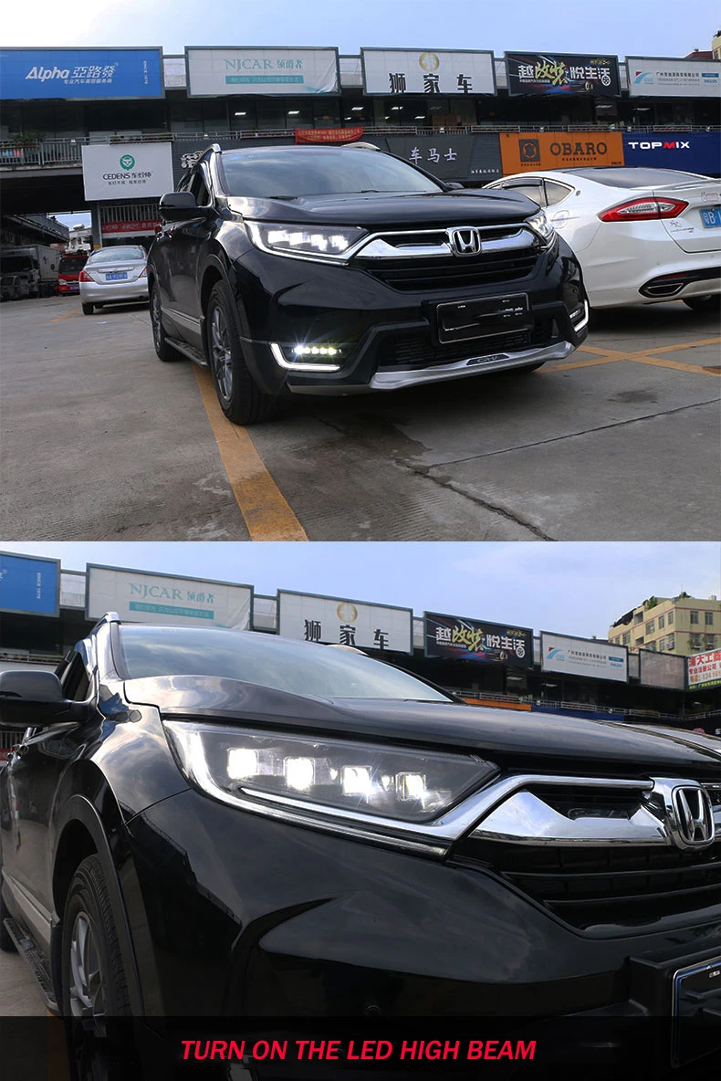 Автомобильный Стильный чехол на голову для Honda CRV- фары светодиодный Honda CR-V фары DRL двойной луч Биксенон HID