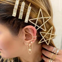 Рождественский подарок 1 шт. двойной пирсинг микро проложить красочные серьги-гвоздики из кубического циркония 2 звезды красный зеленый синий белый кисточкой цепи earr ювелирные изделия