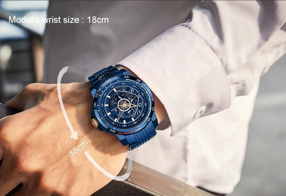 NAVIFORCE военные синие мужские кварцевые часы люксовый бренд хронограф часы ремешок из нержавеющей стали водонепроницаемые армейские спортивные наручные часы