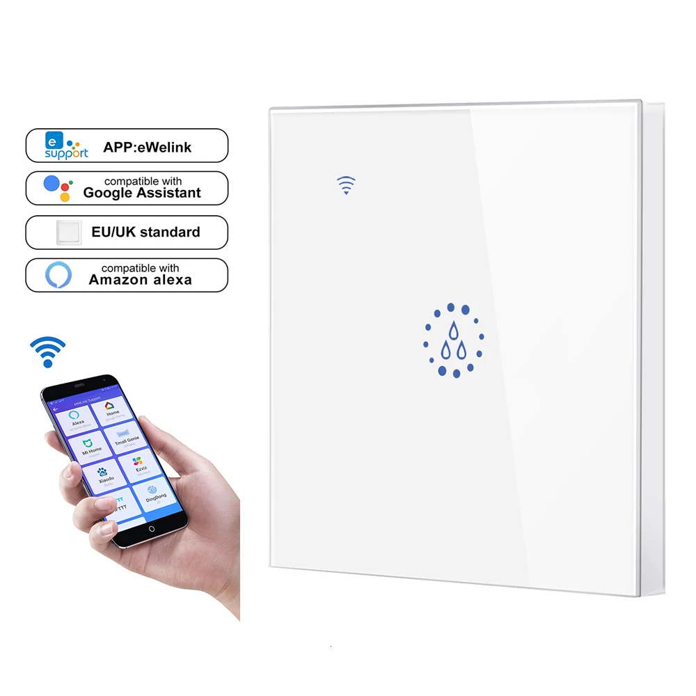 

WiFi Smart Boiler Switch Water Heater Smart Life Ewelink APP Remote Control Amazon Alexa Echo Google Home Voice Control