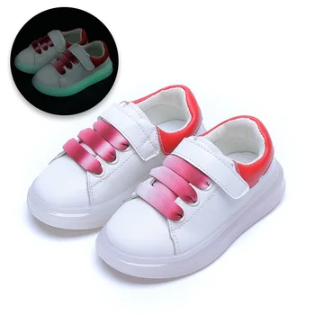 

Autumn Kids Sport Shoes Fashion Noctilucous Casual Boys Sneakers Flat Children Girls Shoes Soft Bottom Size 21-30 SGF087