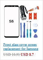 Замена передней стеклянной крышки экрана освещенный УФ Инструмент для склеивания комплект для samsung Galaxy Note 8(N950U) замена стеклянных линз инструмент