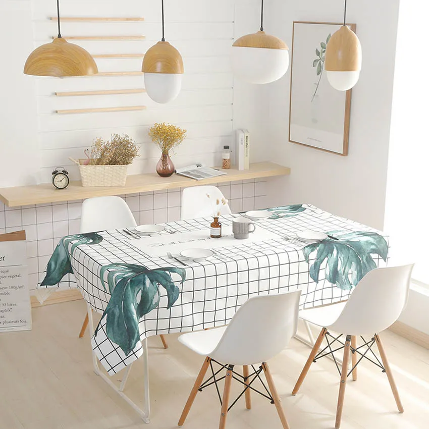 

Lattice Grid Table Cover Thickening Table Cloth Waterproof Tablecloth Oilproof Tablecloths Rectangular Table Clothes Tafelkleed