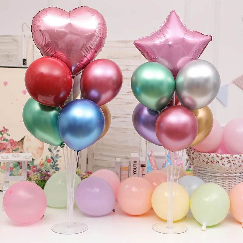 1 Набор «С Днем Рождения» воздушные шары, стойки для шаров, палочки, украшение для вечеринки на день рождения, аксессуары для детей и взрослых