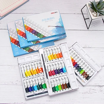 

5ml 12/18/24 Colors Water Color Paint Set Paste Professional Watercolor Paints Tube Set For Paintbrush School Art Supplies