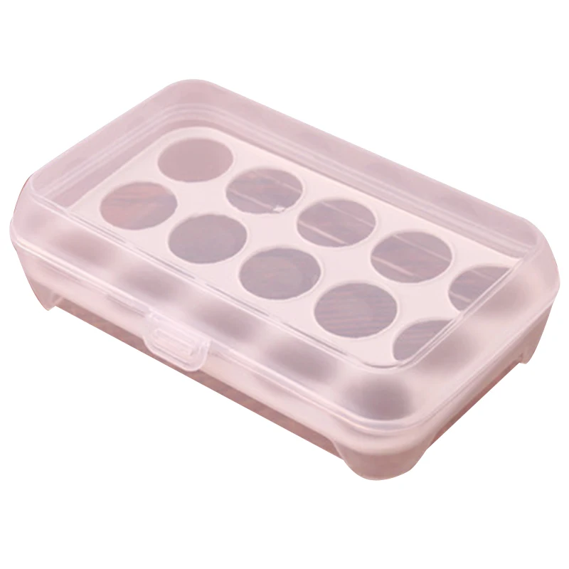 15 grid white Crisper пластиковый контейнер для яиц чехол холодильник сохранение свежести боксов кухонные инструменты Портативный дикий органайзер для яиц - Цвет: 15 grid white