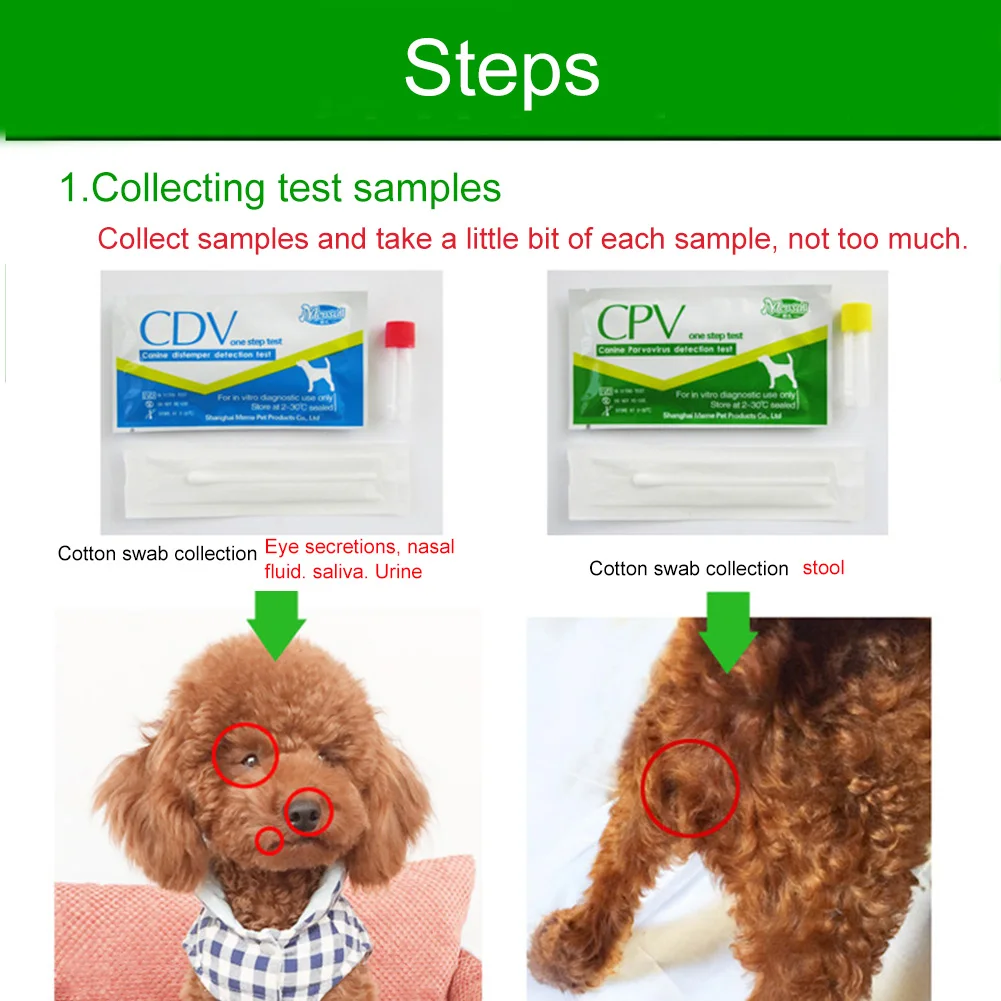 В форме собачки Distemper Virus CDV+ CPV носовые тампоны тестовая бумага для домашних животных забота о здоровье HG99