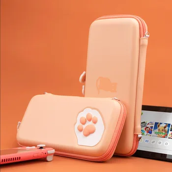 

Colorful Cat Paw Switch Storage Bag Silicone Hard Cover Shell Waterproof Box NS Lite Game Case For Nintendo Switch Accessories