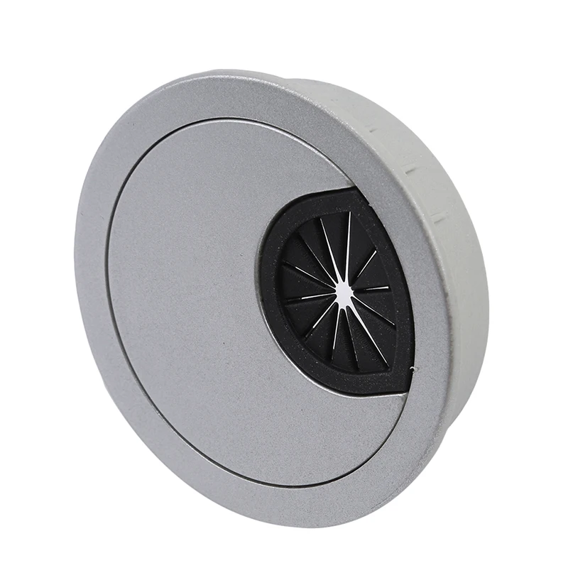 60mm 1 шт. крышки для кабельных отверстий круглая кабельная втулка для компьютерного стола крышки для кабельных отверстий мебельная фурнитура выход порт Поверхностная линия Сортировка инструментов - Цвет: 60mm
