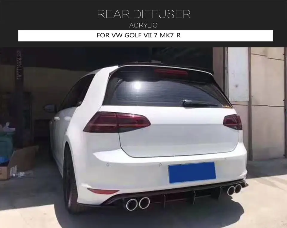 Диффузор заднего бампера для VW GOLF 7 7,5 VII MK7 7,5 MK VII R Бампер- диффузор для губ