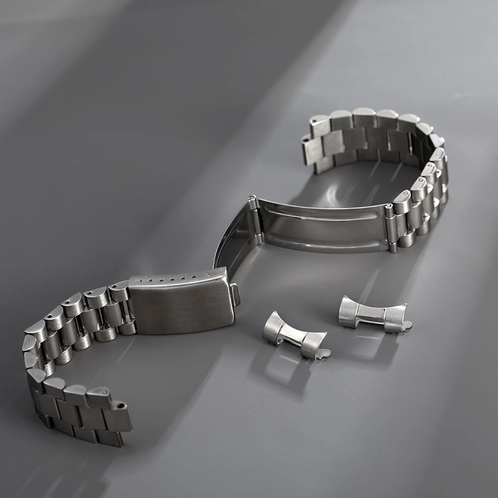 316L Stainless Steel 18mm 20mm Brush Polish Solid Stainless Steel Curved End Watch Strap Band Fit For SKX RLX Watch