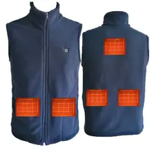 Heating Jacket Graphene Thickened Fleece Heating Vest Smart Heating Service USB Power Bank Carbon Fiber Heating Clothing
