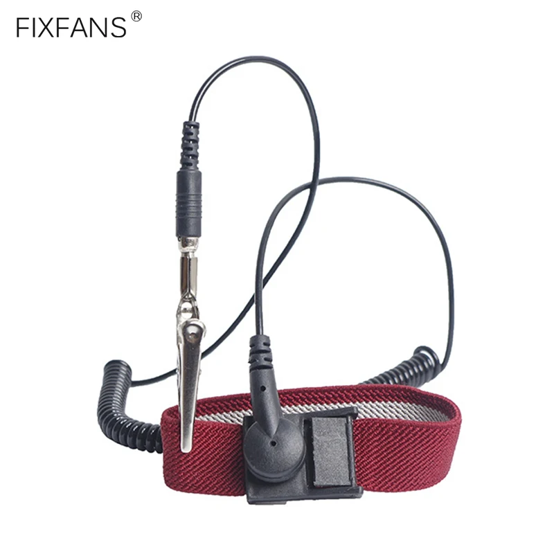 

FIXFANS Anti Static Wrist Straps Wristband with Adjustable Grounding Wire and Alligator Clip for Sensitive Electronics Work