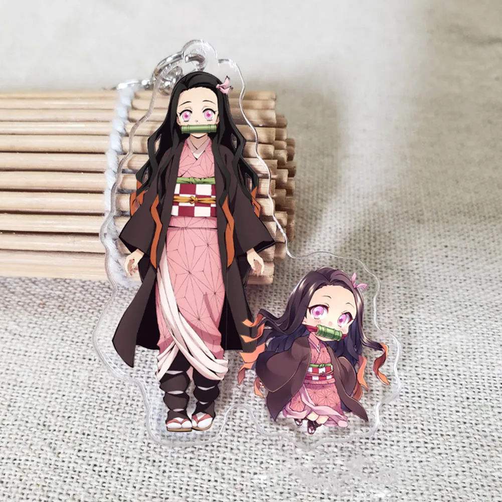 Демон убийца: Kimetsu без Yaiba аниме акриловый брелок Nezuko Tanjirou милый с рисунком в виде