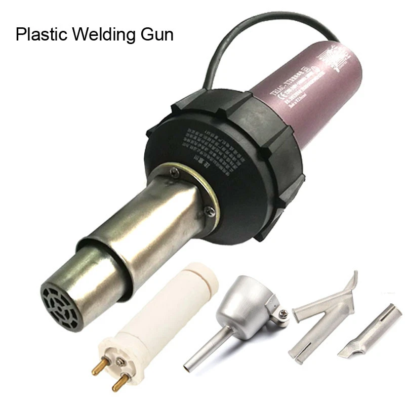 Adjustable Temperature 1600W Plastics Welding Hot Air Gun Welder Torch Welding Guns with Nozzle Hose Kit for Welding Machine