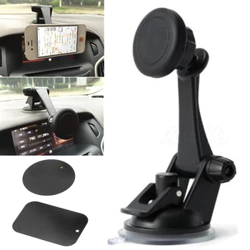 

Magnetic Dashboard Car Phone Holder Mount Windshield Car Cradle with Sticky Suction Cup for iPhone Samsung GPS Devices