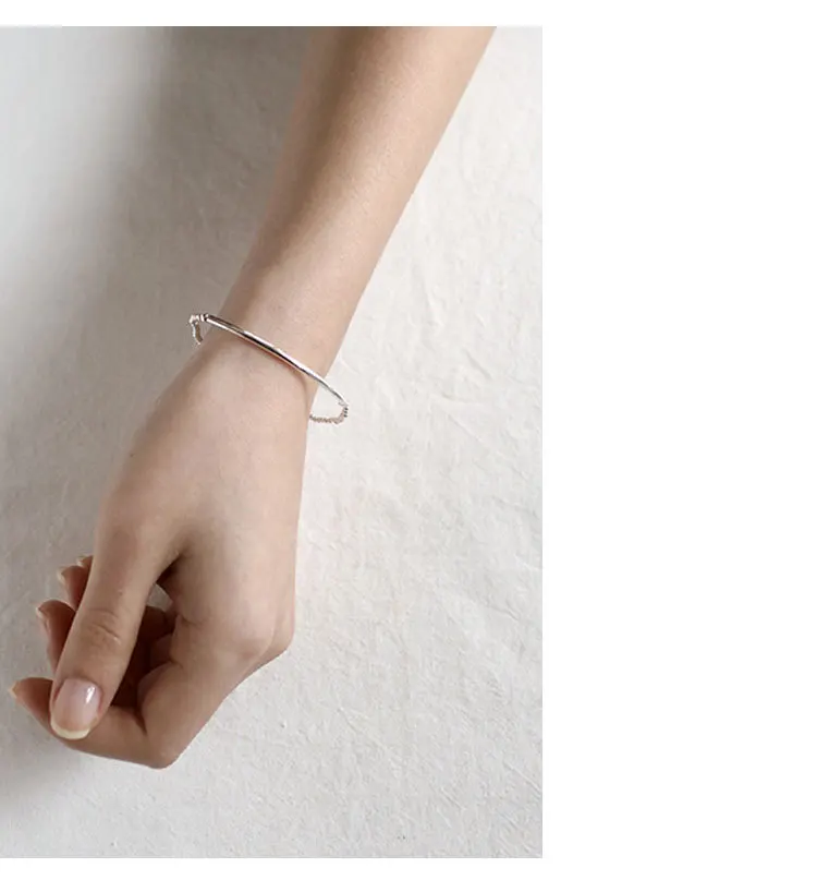 Trustdavis модный подлинный 925 стерлингового серебра Сладкий минималистский 2 мм бусины эластичный браслет для женщин Свадебные украшения подарок DS2275