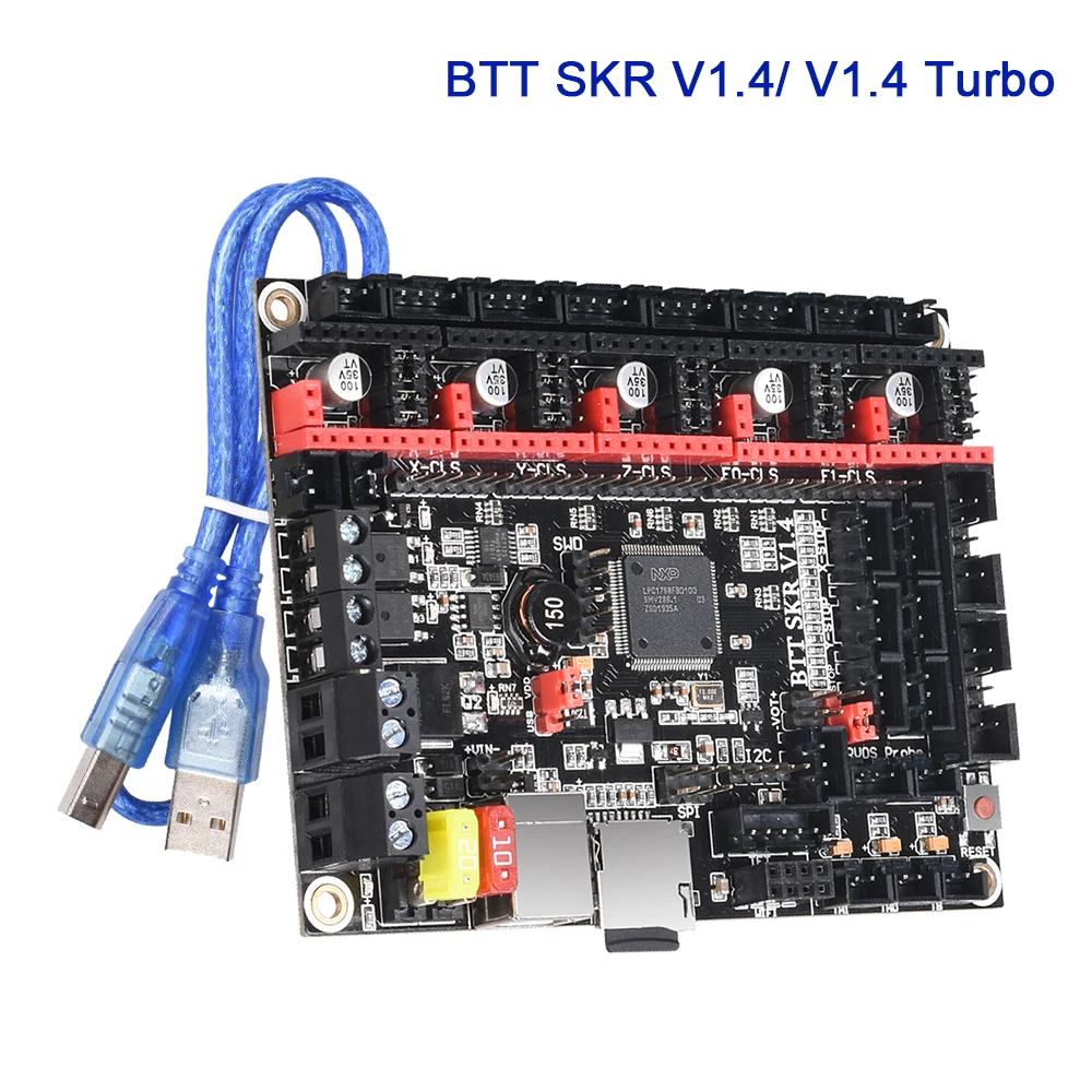 BIGTREETECH BTT SKR V1.4 плата управления V1.4 Turbo 32 бит обновления V1.3 wifi Fit TMC2209 TMC2208 UART 3d принтер доска TFT35 панель