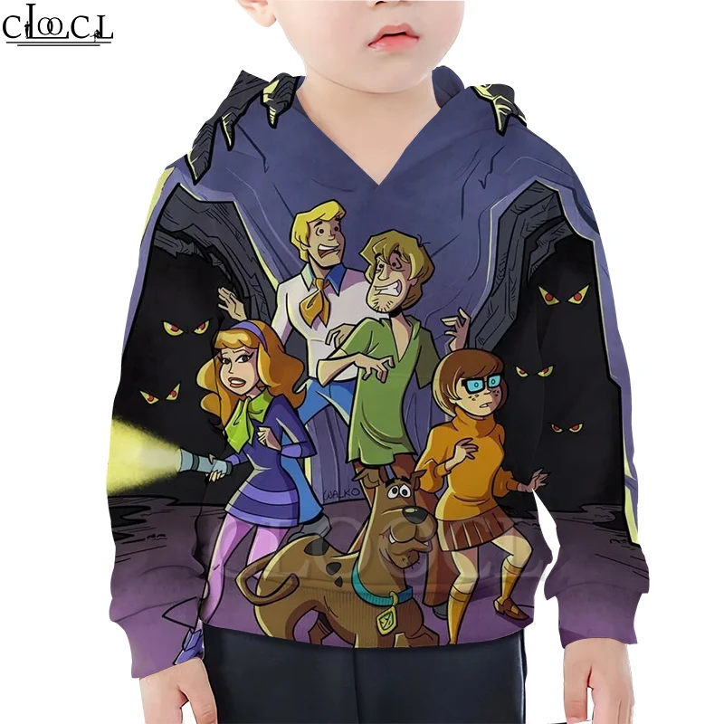 Толстовки CLOOCL свитшоты мультфильм аниме круги Scooby Doo 3D печать Детская уличная