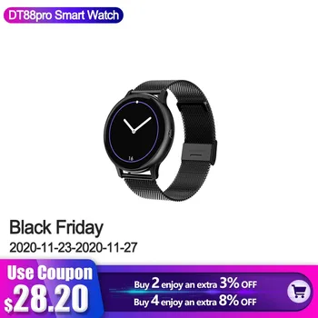 

2020 Smart Watch DT88 Pro Full Screen Touch IP68 Waterproof Support Bluetooth Smart ECG Monitor Sleep Control Connection IOS