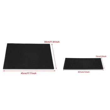 

2Pcs Rubber Service Bar Mat Heavy Duty Home Bar and Rubber Drip Mats Cocktail Bartender Tea Cup Mug Set Waterproof Kitchen Place
