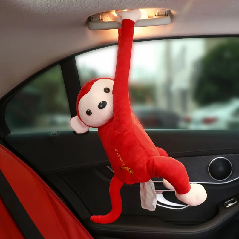 

Cartoon Tissue Box Creative Pippi Monkey Paper Napkin Car Tissue Box Animal Tissue Napkin Paper Box napkin holder