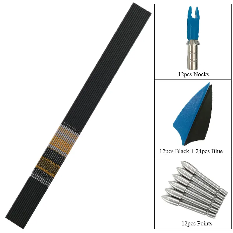 Spine350 400 450 600 700 800 900 ID4.2mm 30.5inch Arrow Shafts Vanes Points Arhcery Accessories for Recurve Bow LongBow Hunting archery arrows,archery arrowhead,archery arrow feathers,archery arrow nocks,arrow shaft protector ring