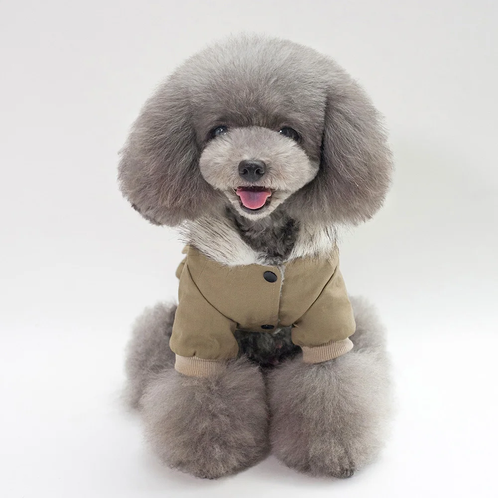 Зимняя куртка для собак, утолщенная теплая одежда для собак, пальто для щенков, теплая флисовая куртка для чихуахуа, французская одежда для бульдога