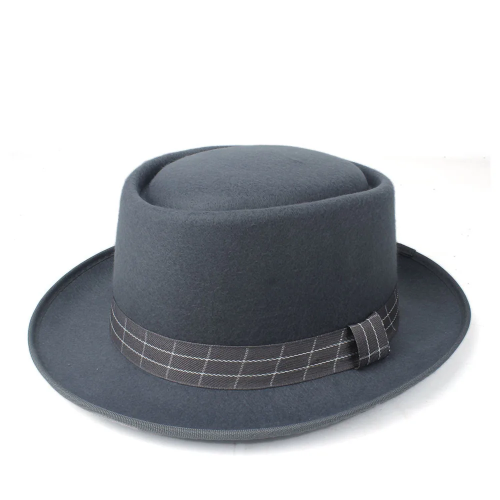 Модная мужская и женская шляпа-пирожок папа шерстяная шляпа Fedora мягкая фетровая шляпа Танцевальная вечеринка шляпа