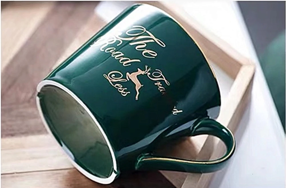Europe Coffee Mugs Creative Ceramic Milk Tea Cup Breakfast Drinkware  Couple Mugs Valentine's Day Wedding Birthday Gift