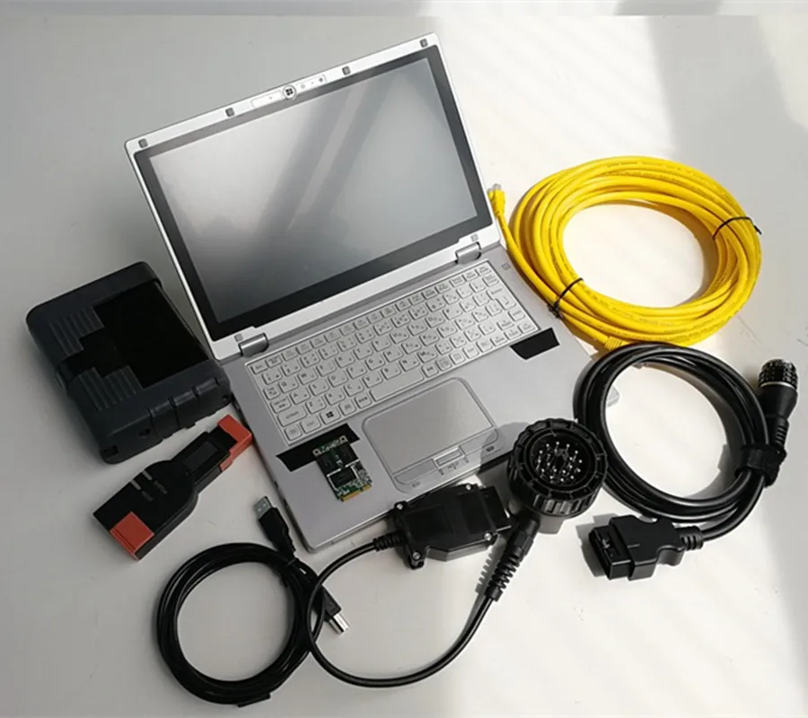 For Bmw icom ista d ista p diagnostic tool and sd connect c4 with Laptop cf-ax2 and.09V Software SSD 2in1