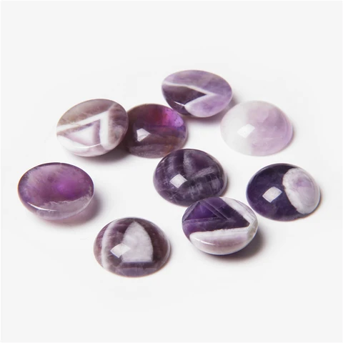 Round Natural Stone Cabochon Jewelry Making Finding Gem Agates Rings Crystal Cabochon Accessories DIY Handmade Wholesale