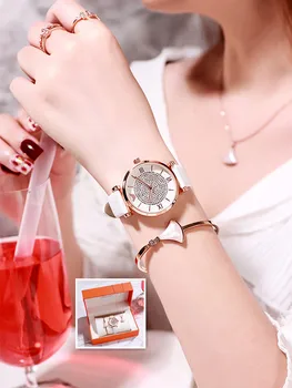 

2020South Korean New All StarSet women's gift watch fashion trend jewelry watch.Net red same scallop skirt jewelry ladies watch