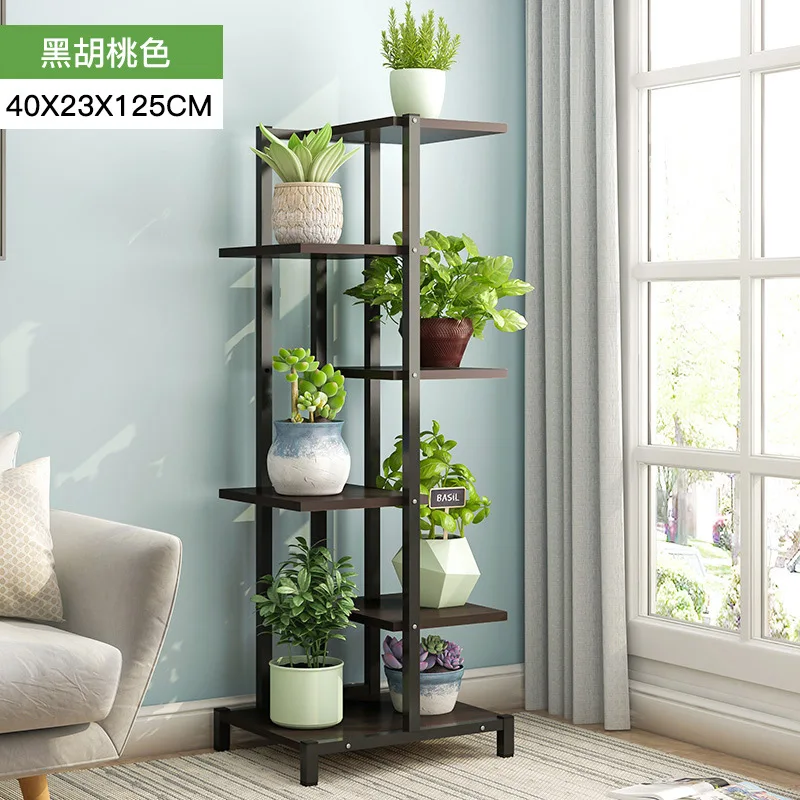 6 40x23x125cm4 Металлическая подставка для растений, 4/6 слоев, Цветочная стойка, для дома, для балкона, полка для гостиной, цветочный горшок, подставка для помещений, подставка для растений, полка для растений - Цвет: 6 40x23x125cm4