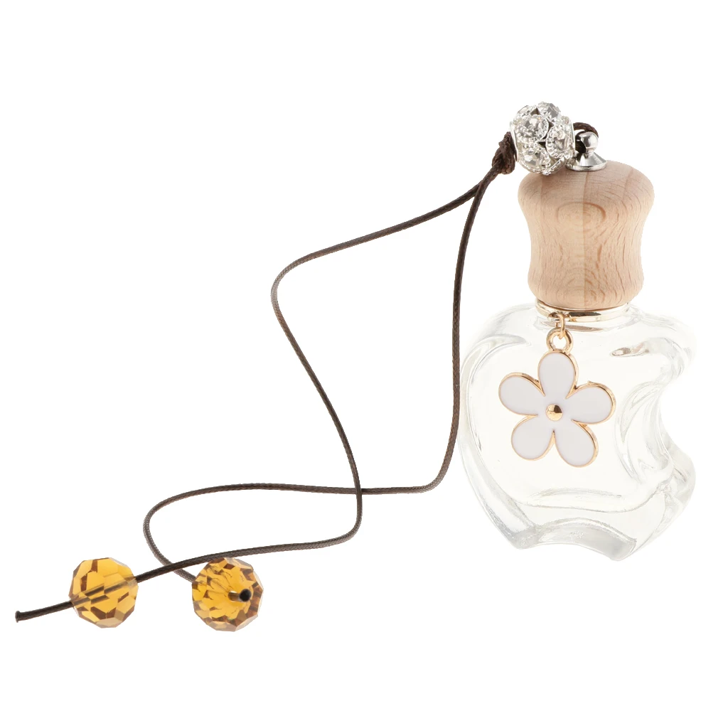 Charm Apple Empty Glass Perfume Bottle Pendant For Car Hanging Decor 12ml