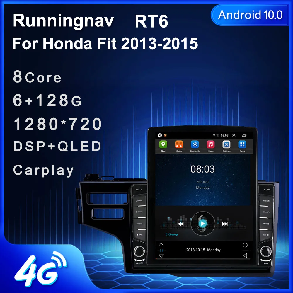 Runningnav для Honda Fit 2013 2014 2015 Tesla Тип Android автомобильное радио мультимедийный