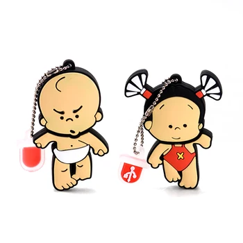 

2020 New USB 2.0 plastic cartoon couple doll Xiaopohai Xiaoya model usb flash drive 4GB 8GB 16GB 32GB 64GB pendrive memory stick