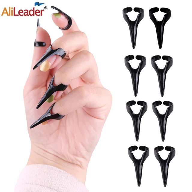 Cheap Retro Punk Hair Selecting Tools Cool Rock Gothic Talon Nail Finger  Claw Spike Rings For Braiding Hair Party Cosplay Gift - Styling Accessories  - AliExpress