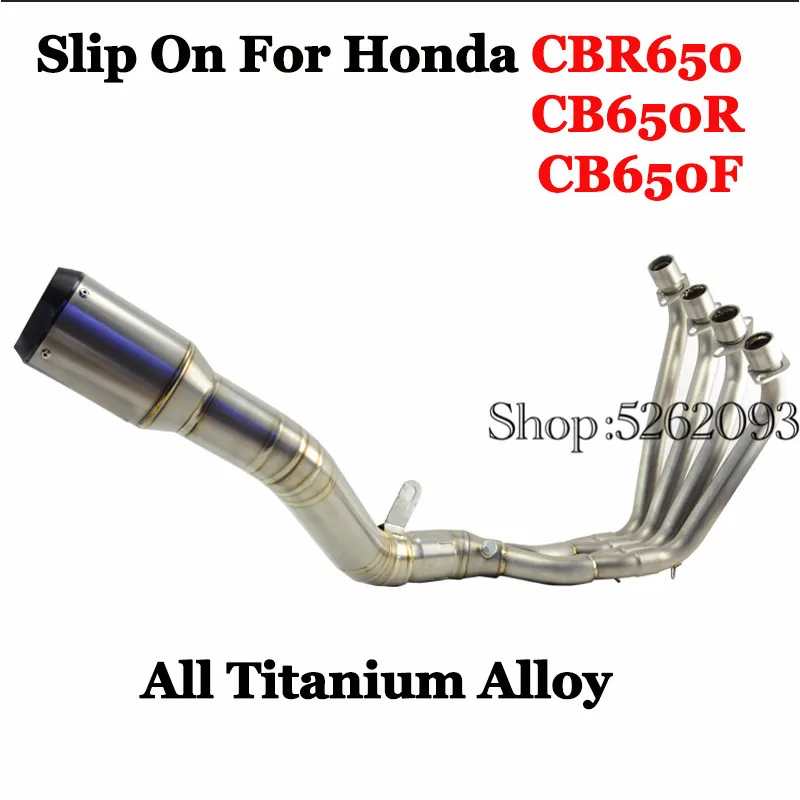 Слипоны для Honda CB650F CBR650F CBR650 2014-2018 17 полный выхлопной трубы мотоцикла передний ряд